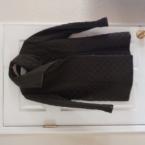 Cole haan quilted above the knee trench coat